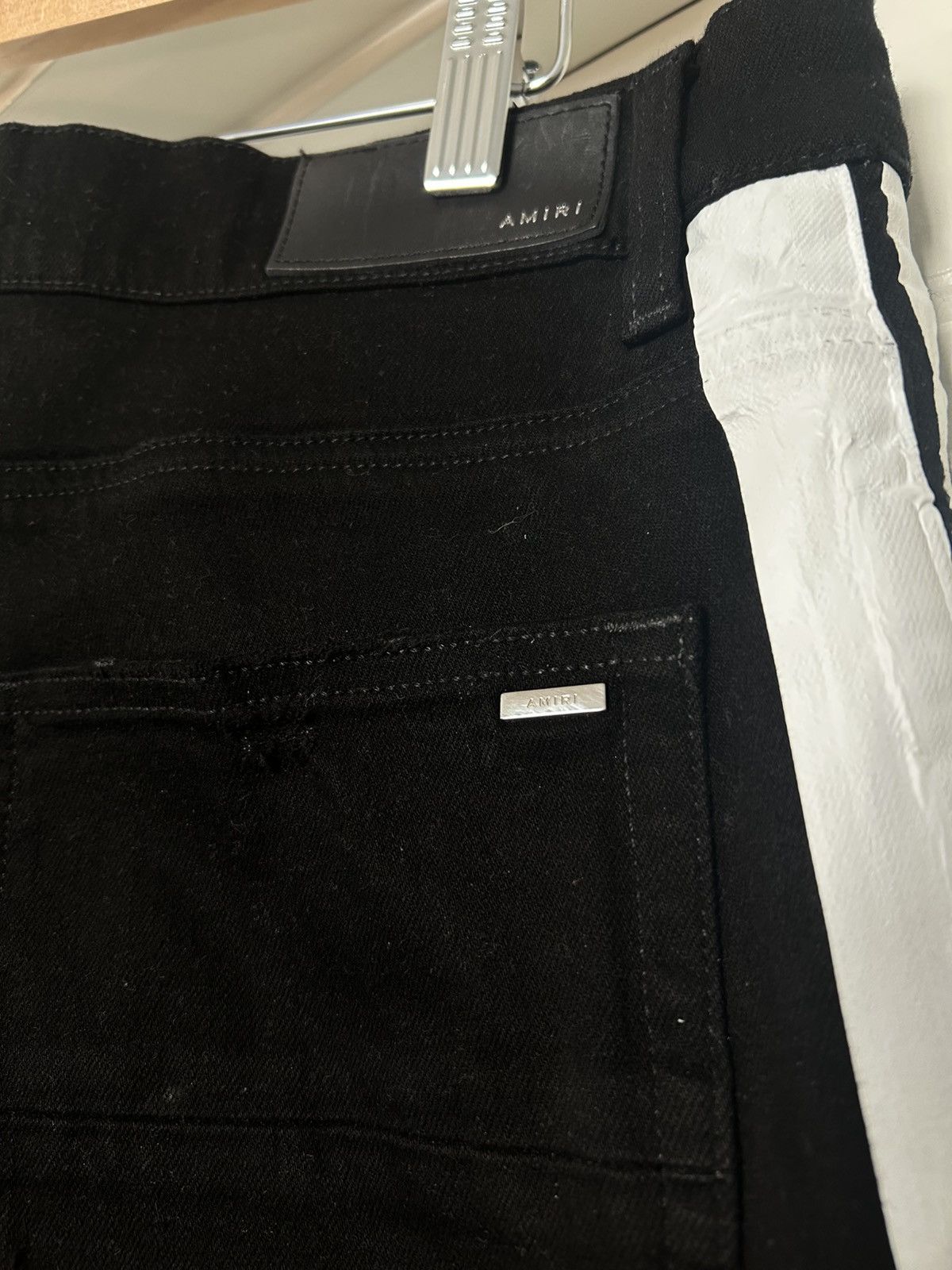 Amiri AMIRI Track Stripe Jeans black white mx1 Size US 34 / EU 50 - 4 Thumbnail