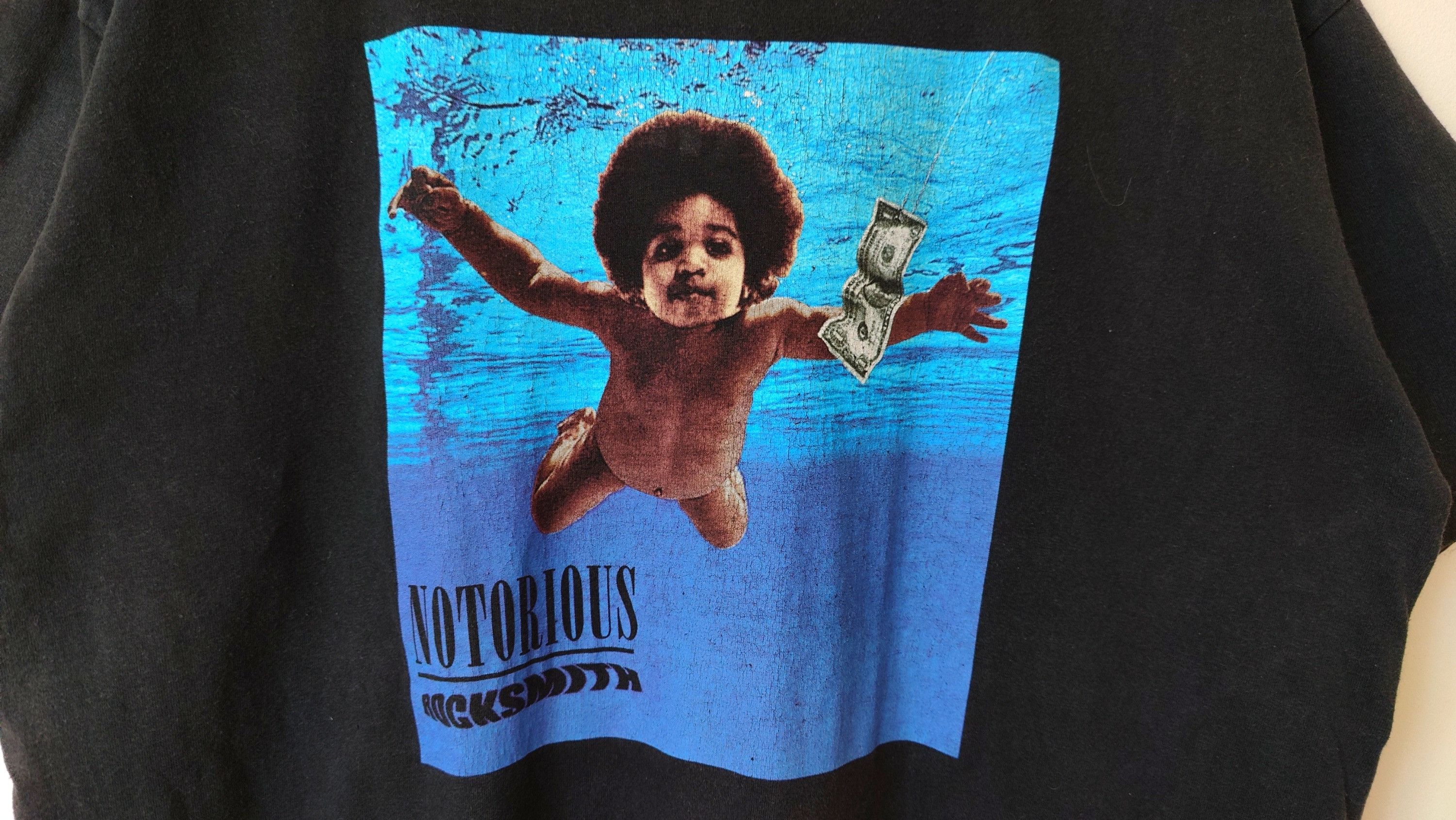 ROCKSMITH × Rap Tees × Vintage Vintage The Notorious BIG Nirvana Nevermind Rocksmith Tshirt Size US XL / EU 56 / 4 - 2 Thumbnail