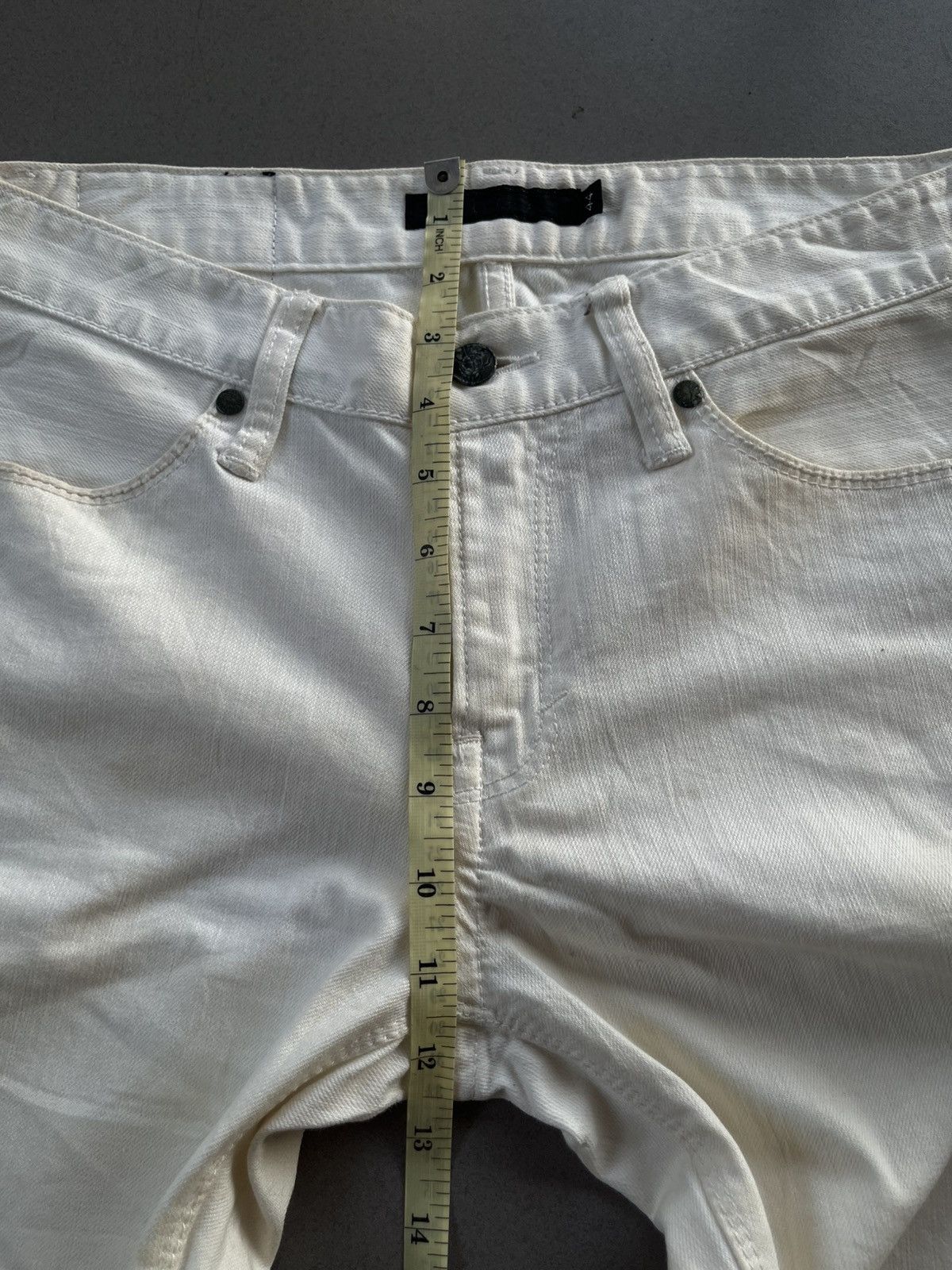 14th Addiction JAPANESE FUGA 2000s VINTAGE DENIM WHITE PANTS JEANS VKEI Size US 29 - 11 Thumbnail