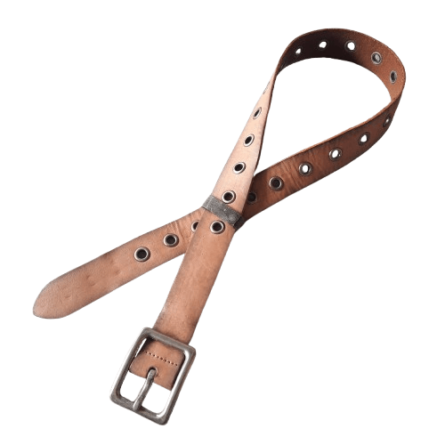 14th Addiction 🕸️ Garrison hole ring punk gothic style leather belt Size ONE SIZE - 1 Thumbnail