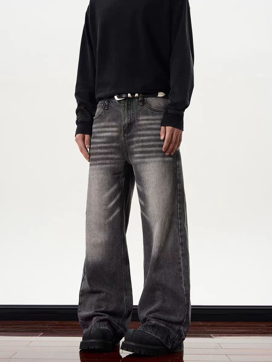 Japanese Brand × Jean High street vintage black straight tube micro flared jeans Size US 30 / EU 46 - 2 Thumbnail
