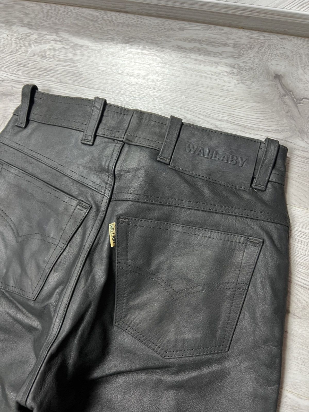 Genuine Leather NWT Vintage Wallaby Australian Lifestyle Leather Biker Pants Size US 30 / EU 46 - 14 Thumbnail