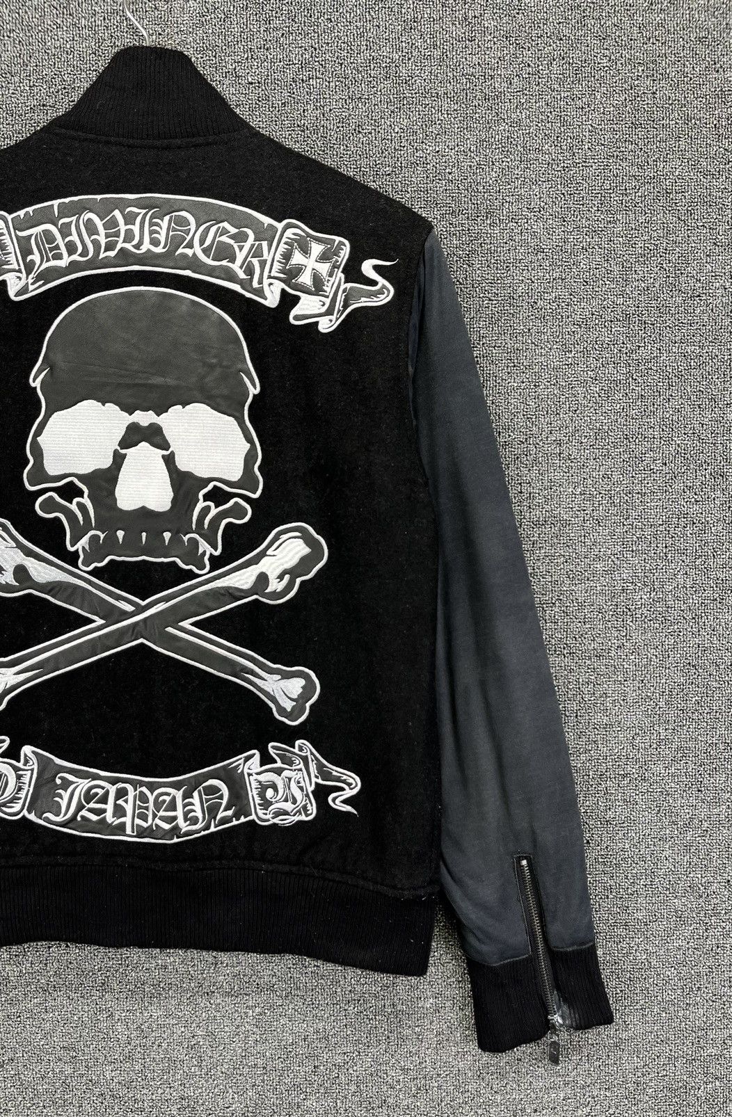 Japanese Brand Vintage Diviner Japan Skull Punk Varsity Jacket Size M / US 6-8 / IT 42-44 - 4 Thumbnail