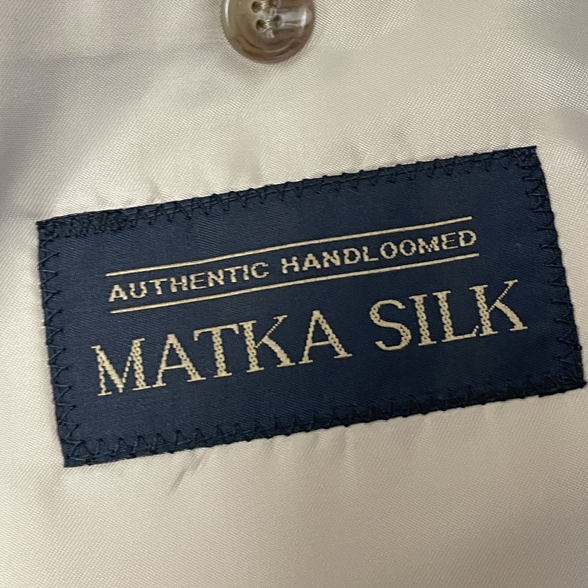 Other Vtg Matka SILK Beige Sport Coat HERRINGBONE Tropical Jacket Size 50R - 6 Thumbnail