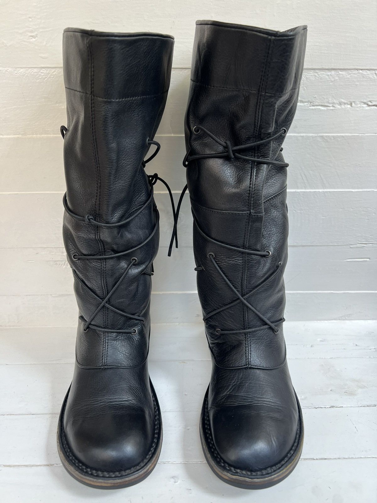 Trippen Trippen Hysterie Black Leather Slouchy Tall Boot Gothic Punk Size US 7 / IT 37 - 5 Thumbnail