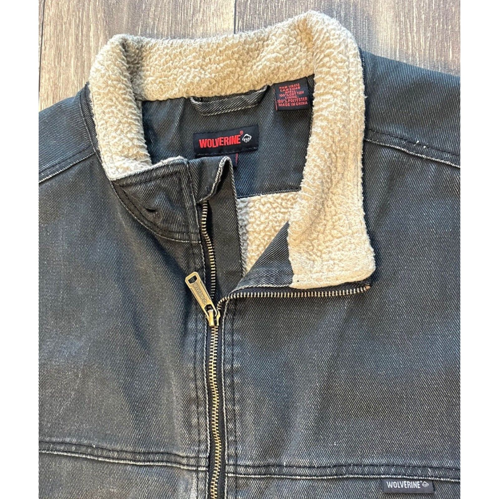 Vintage Wolverine Vest Mens XL Gray Full Zip Lined Sherpa Work Wear Upland Size US XL / EU 56 / 4 - 3 Thumbnail