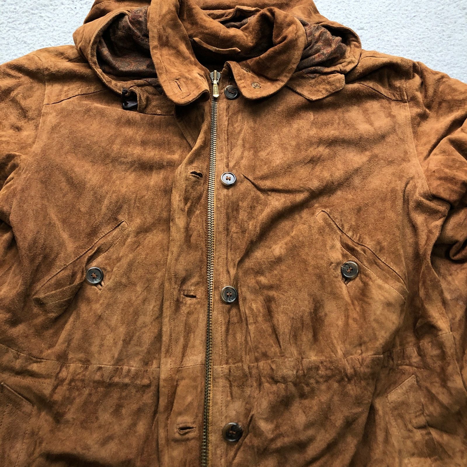 Bally Bally Suede Leather Long Hooded Coat Womens S 6 Brown Italy Size M / US 6-8 / IT 42-44 - 12 Thumbnail
