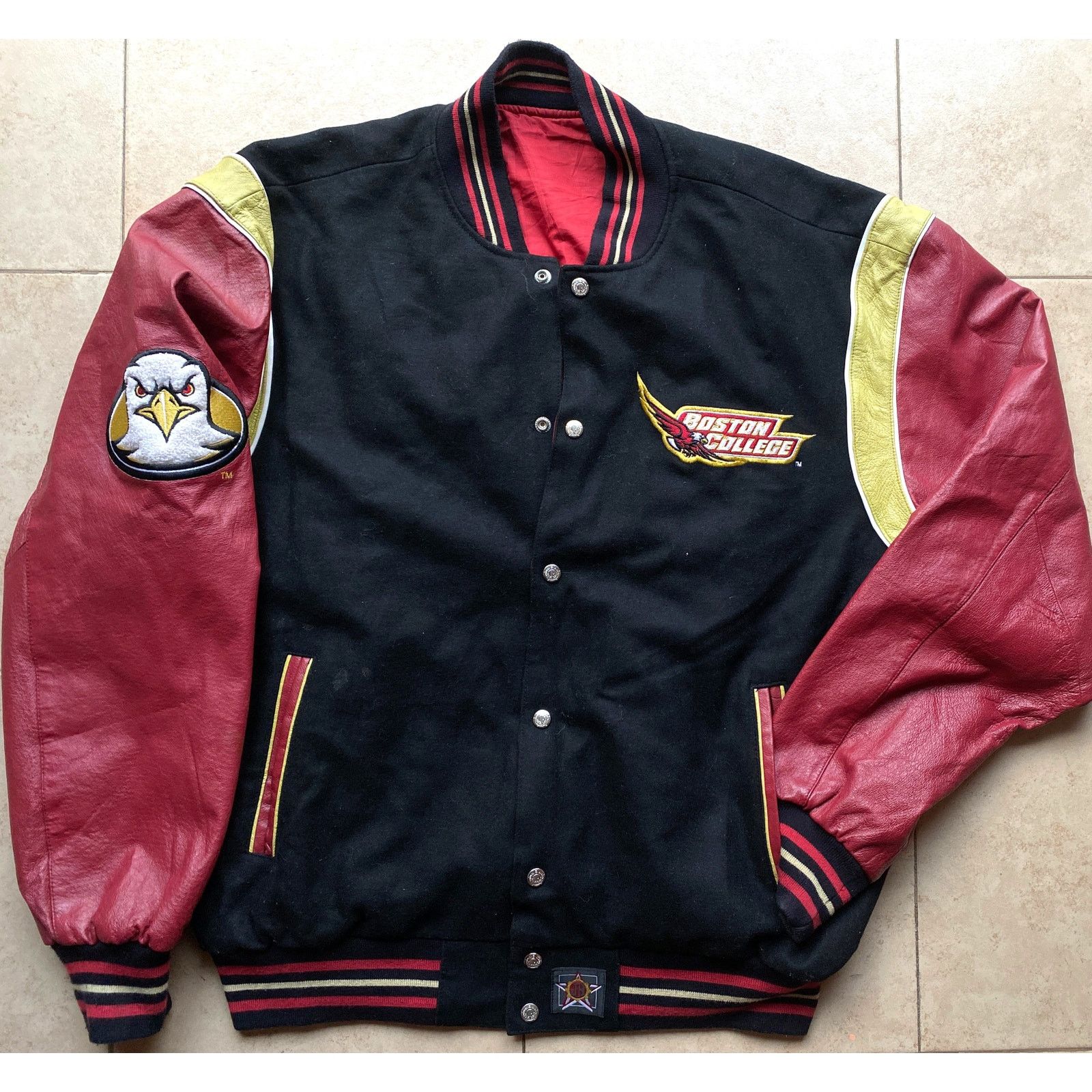 Jeff Hamilton × Starter Boston College Eagles JEFF JH bomber REVERSIBLE Leather XL Size US XL / EU 56 / 4 - 2 Thumbnail