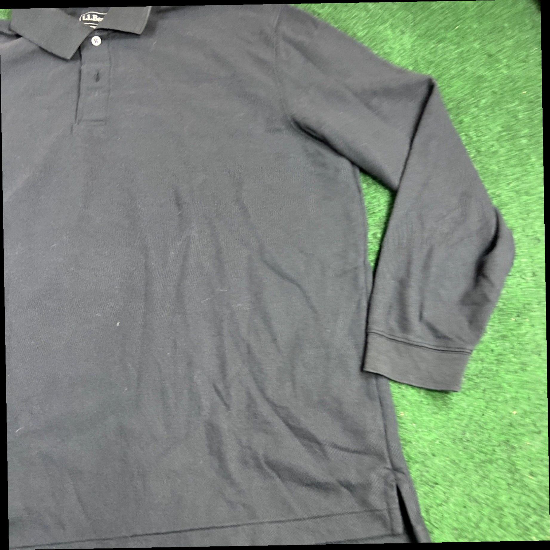 Vintage L.L. Bean Men's Polo, Long Sleeve, Traditional Fit,XL , Black Size US XL / EU 56 / 4 - 3 Thumbnail