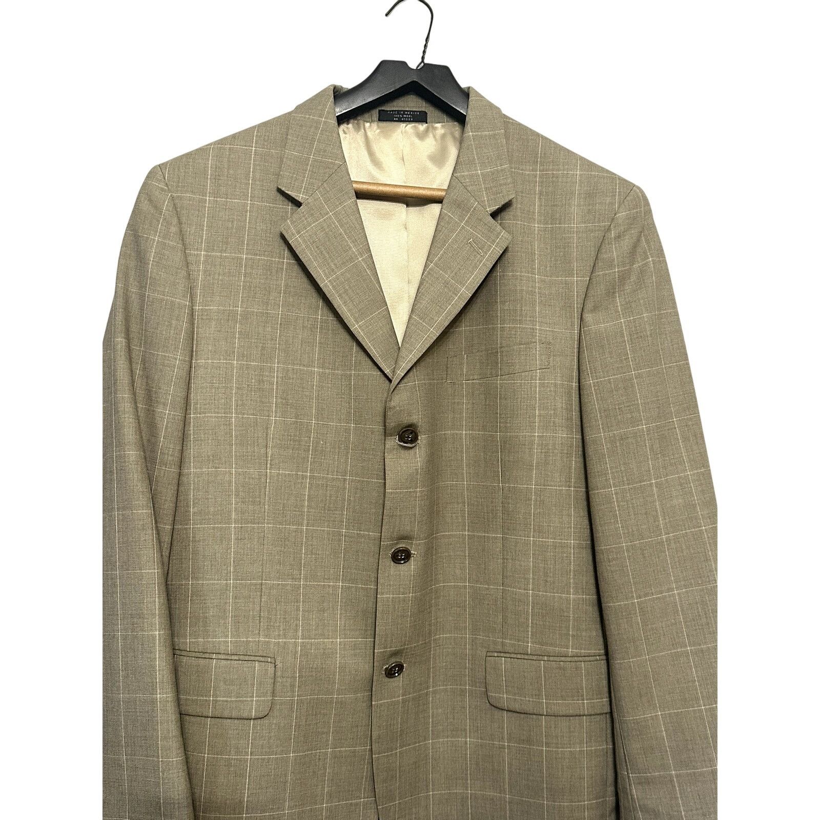 Evan Picone Evan Picone Suit Coat Window Pane Long Sleeves Brown M 44R Size 44R - 2 Thumbnail