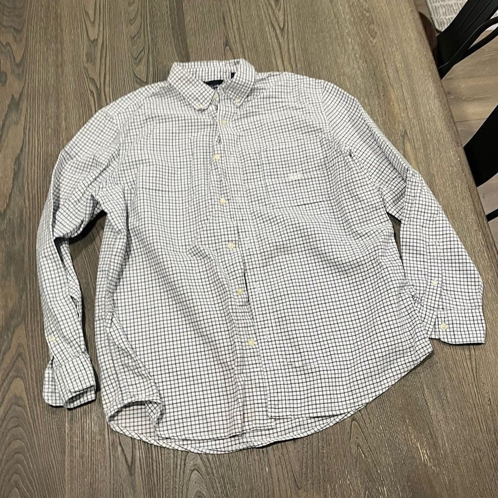 Chaps Chaps White Blue Plaid Button Front Dress Shirt Size L Size US L / EU 52-54 / 3 - 1 Thumbnail