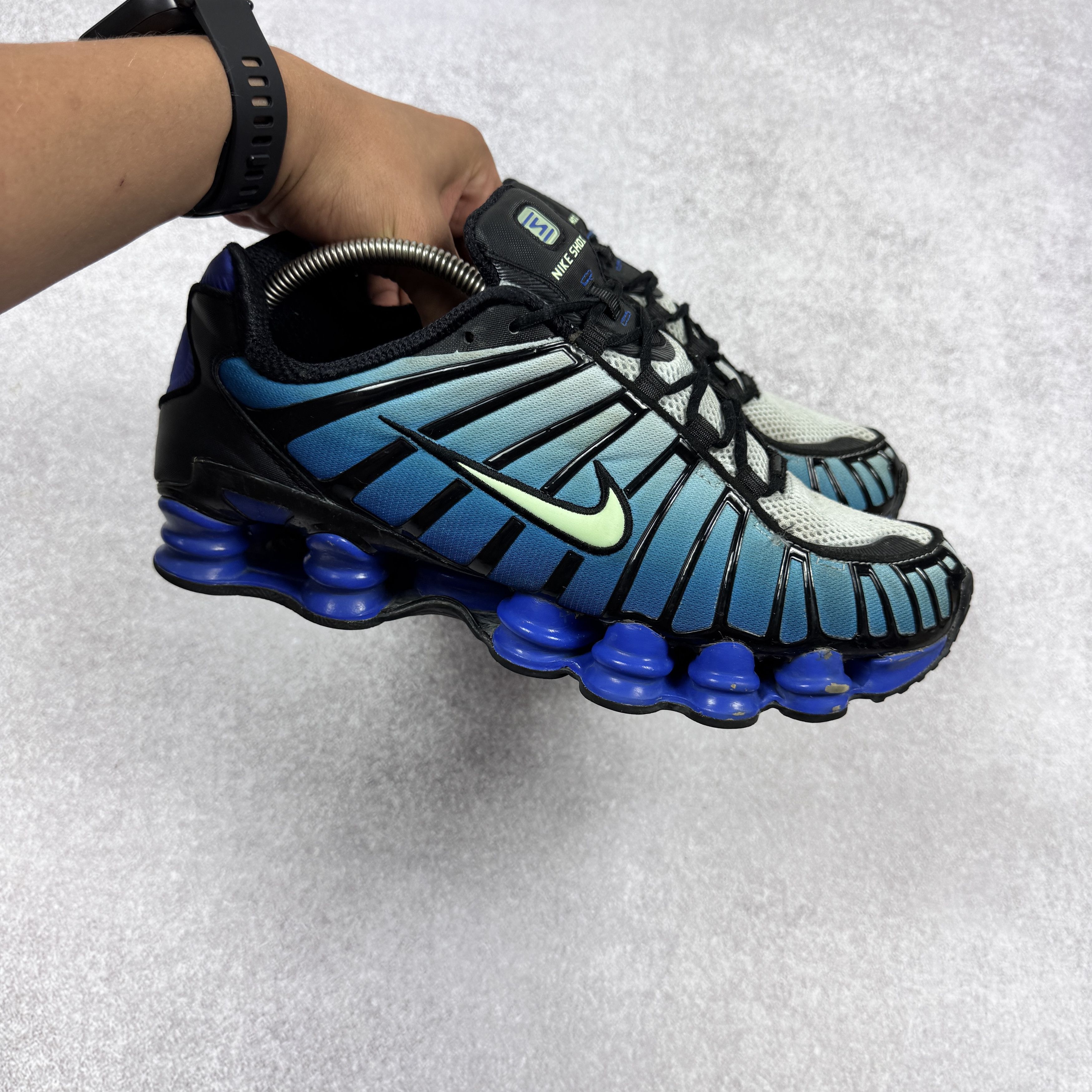 Nike Men`s Nike Shox TL AV3595-009 Blue Sneakers Size 44 / 28cm Size US 11 / EU 44 - 2 Thumbnail