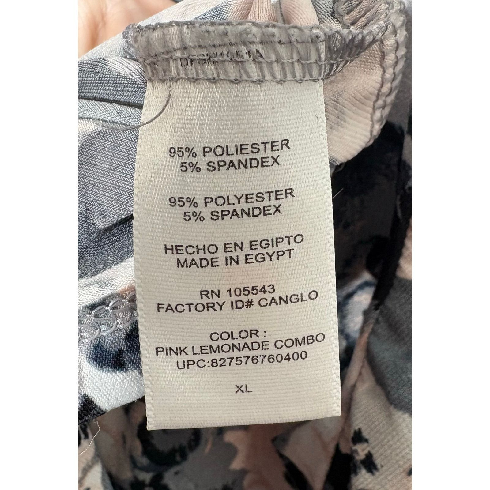Other Daisy Fuentes | Women's Pink Gray Floral Blouse | XL Size XL / US 12-14 / IT 48-50 - 3 Thumbnail