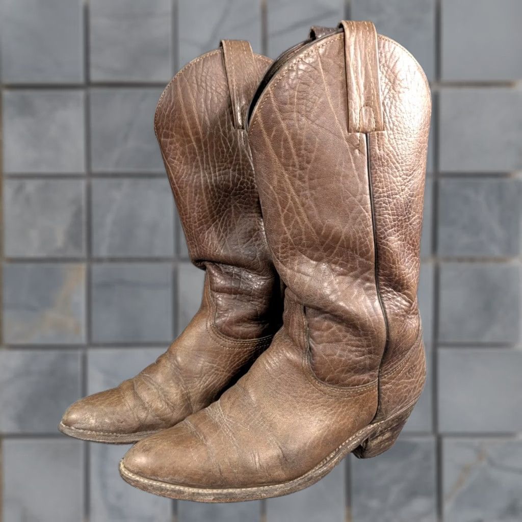 Frye VINTAGE FRYE Boots 3239 Men’s 9.5 D Brown Leather Cowboy Boots RARE USA Frye 3239 Western Cowboy Leather Brown Men 9.5 D USA Vintage Boots Size US 10 / EU 43 - 1 Thumbnail
