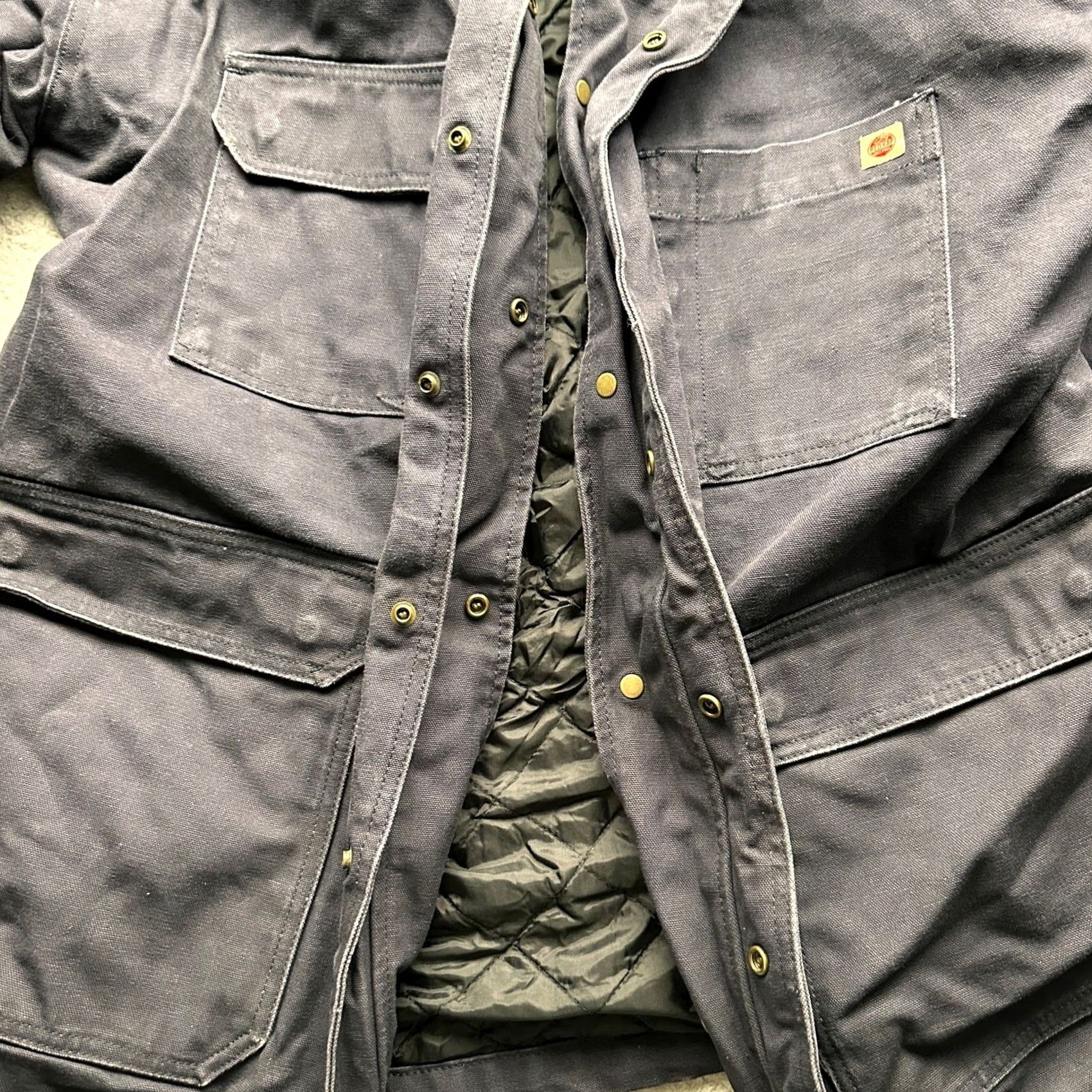 Red Kap Red Kap Duck Canvas Chore Coat Jacket Mens XXL Navy Blue Quilt Lined Pockets Size US XXL / EU 58 / 5 - 7 Thumbnail