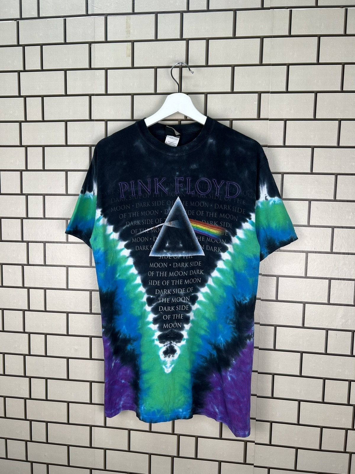 Band Tees Pink Floyd Dark Side Of The Moon By Liqiud Blue Tie Dye Tee Size US M / EU 48-50 / 2 - 3 Thumbnail