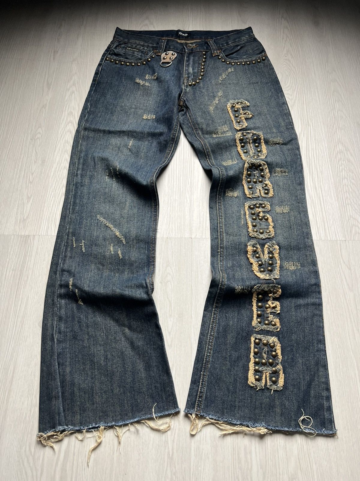Dolce & Gabbana Dolce Gabbana Runway Fall 2005 ‘Forever’ Studded Denim Size US 28 / EU 44 - 1 Thumbnail