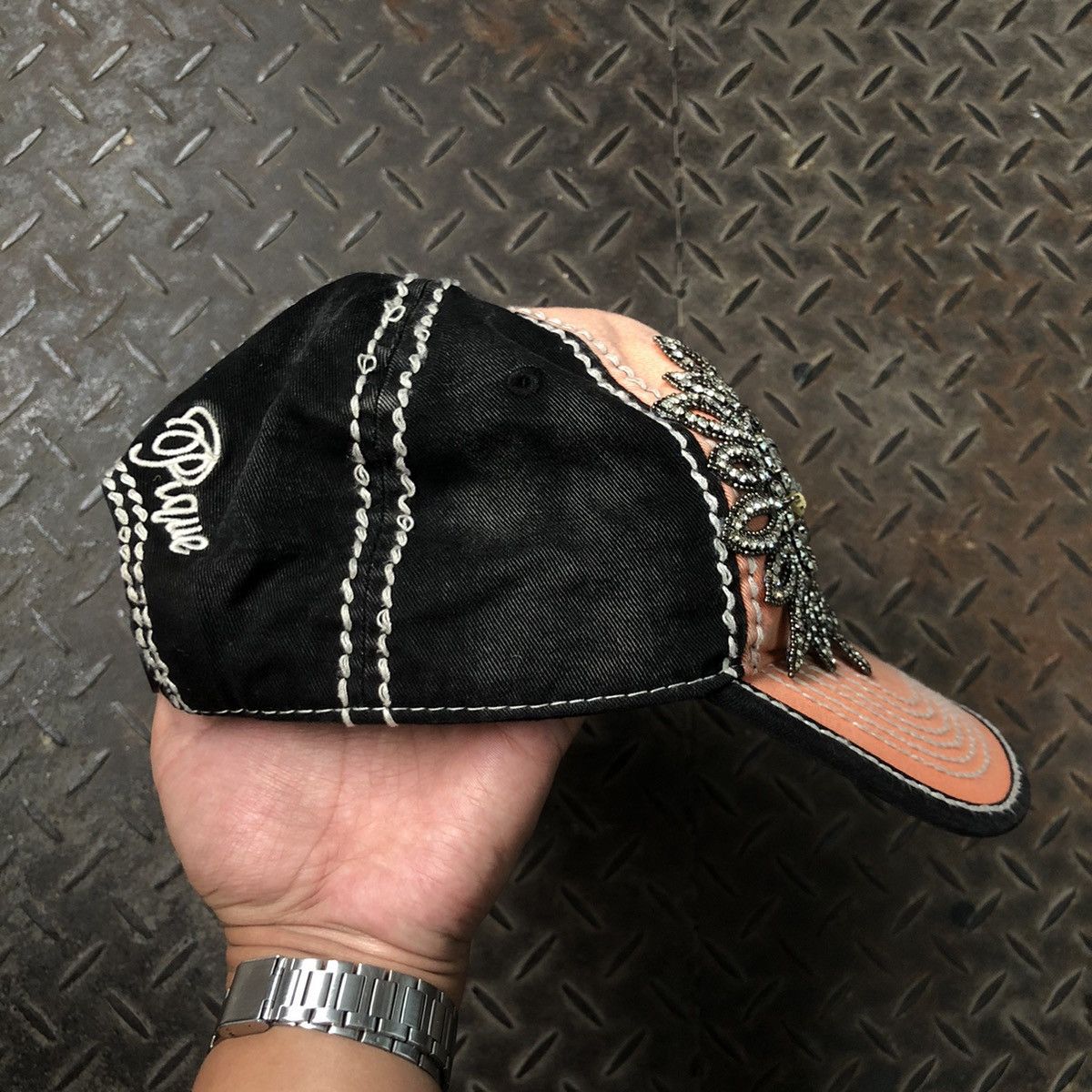 Japanese Brand Vintage Olive Pique Sunflowers Gothic Y2K Hat Size ONE SIZE - 4 Thumbnail