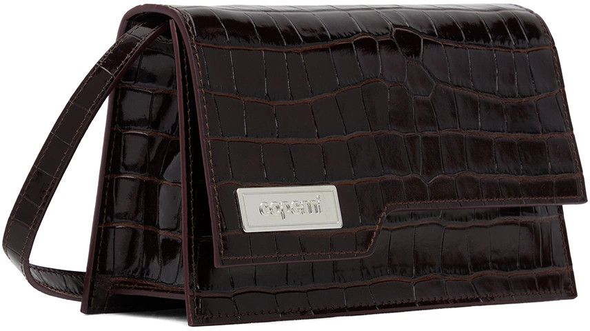 Coperni small Folder leather shoulder bag brown