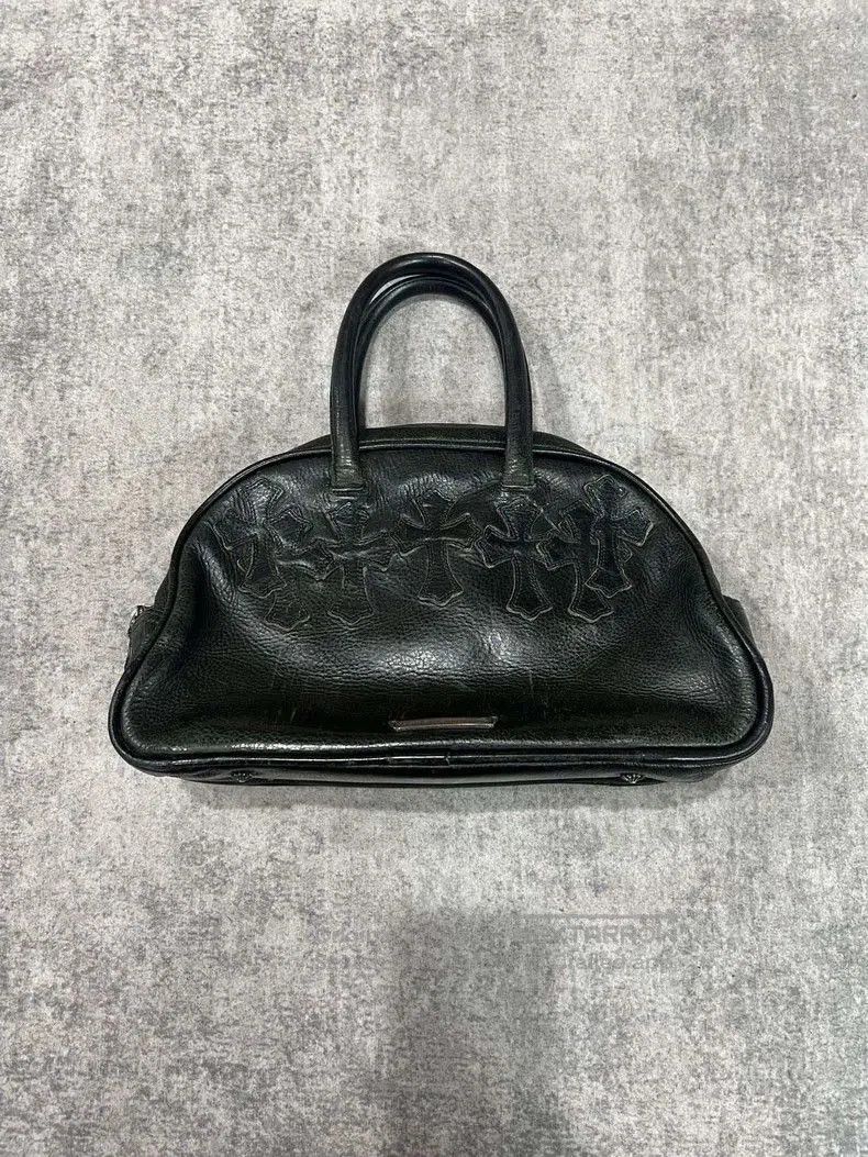 Chrome hearts bowling bag (最終価格) Chrome Hearts Grey & Red Cross Patch Bowling Bag – Savonches