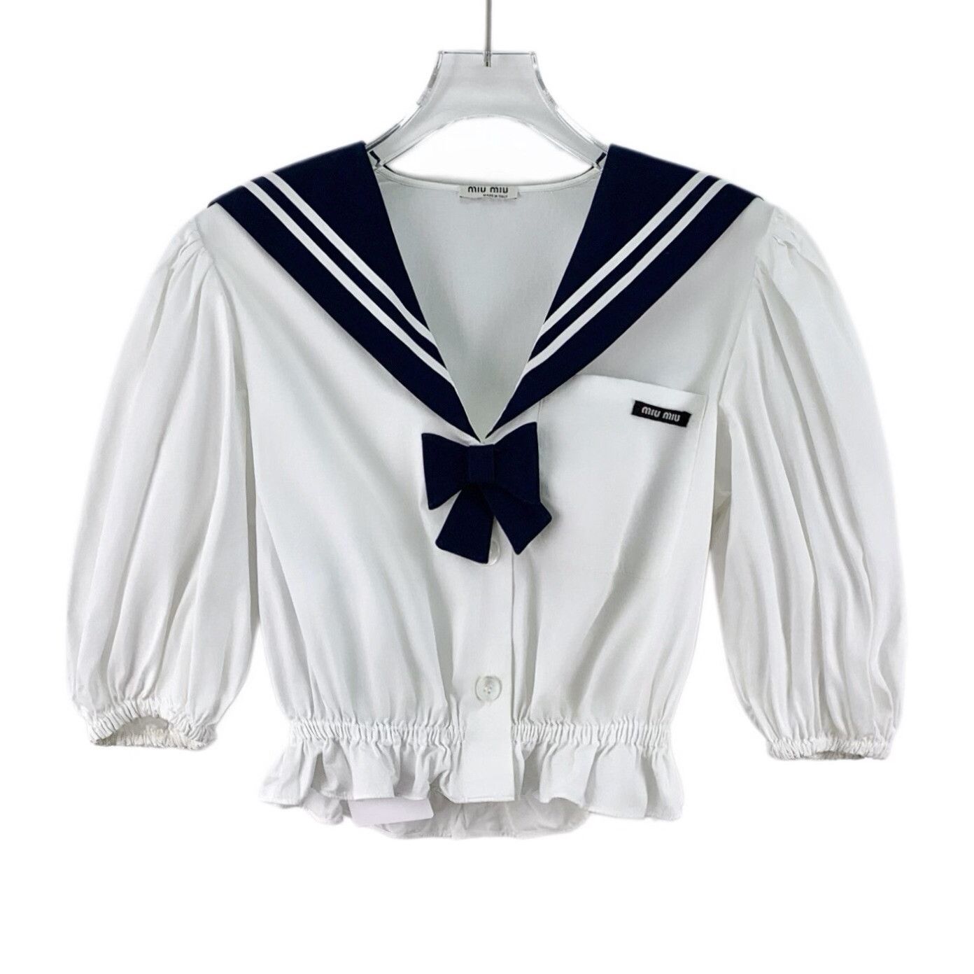 Miu Miu Miu Miu Cotton White Button Up S Women Size S / US 4 / IT 40 - 1 Thumbnail