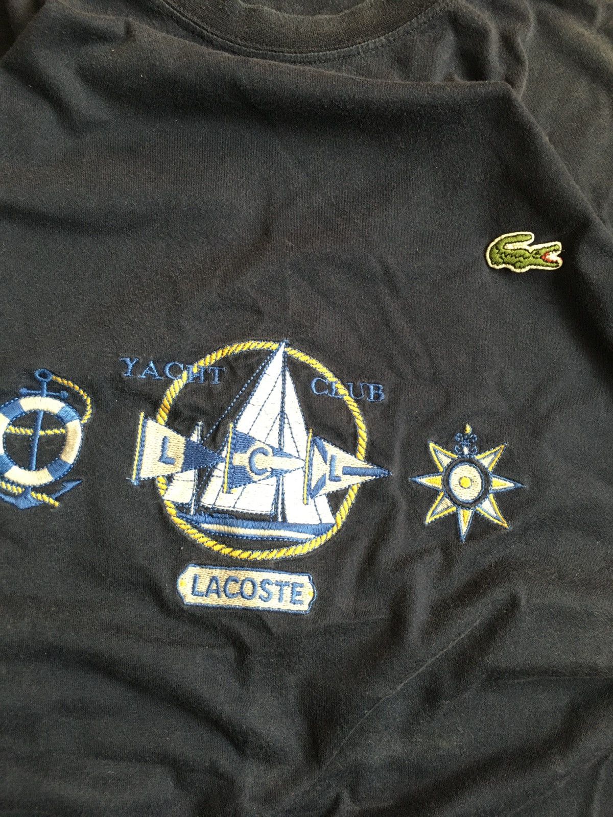 Lacoste 🐜 Lacoste Yacht Club Vintage T-Shirt Size US L / EU 52-54 / 3 - 2 Thumbnail