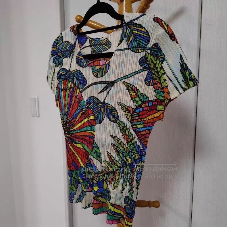 Issey Miyake Issey Miyake Rainforest Ruched Top Size L / US 10 / IT 46 - 2 Thumbnail