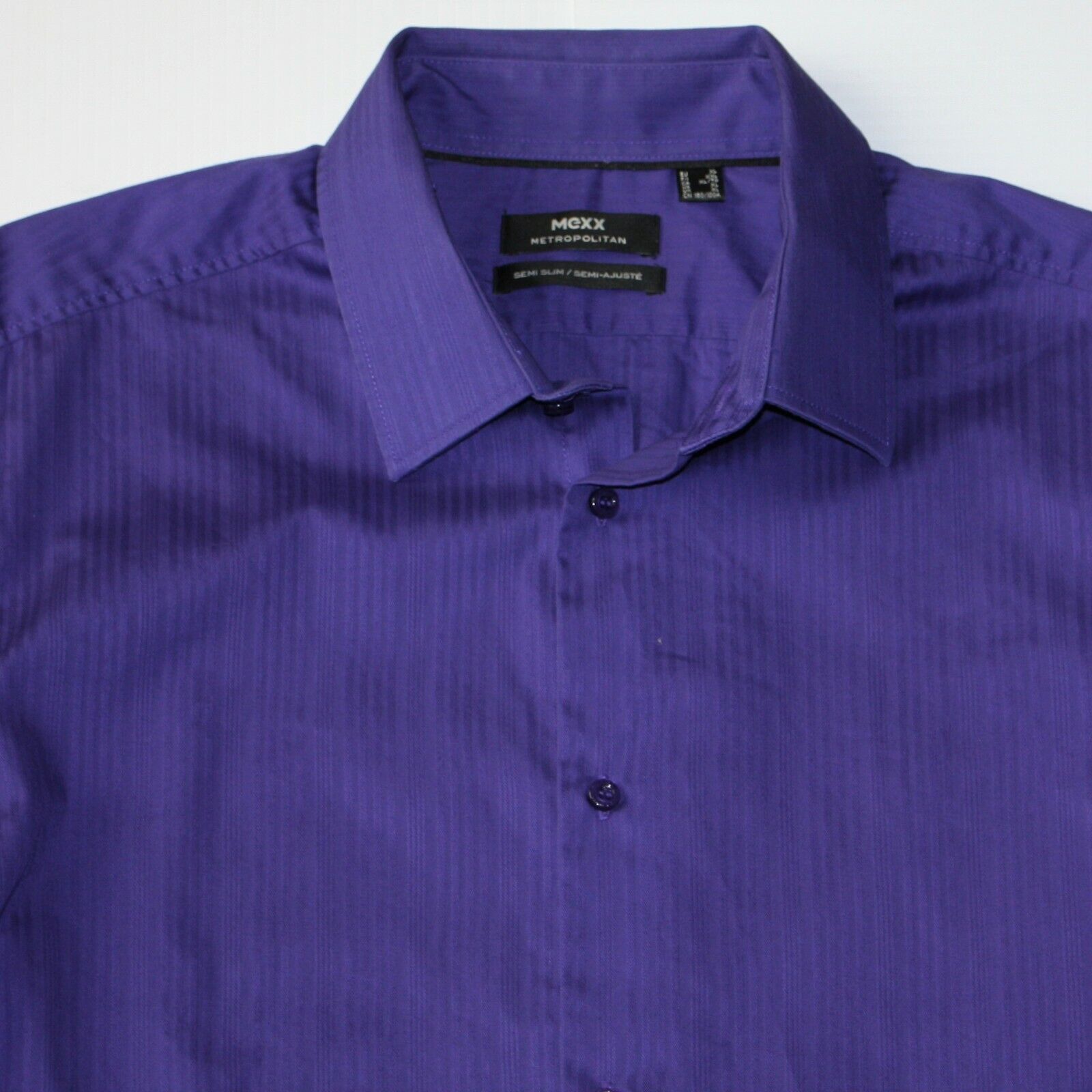 Mexx Metropolitan Slim Fit Men's Purple Dress Shirt size XL Size US XL / EU 56 / 4 - 2 Thumbnail