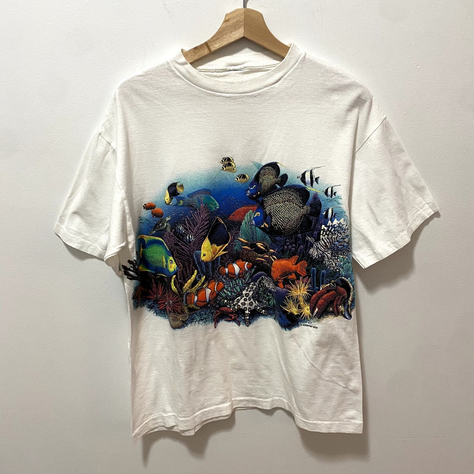 Vintage Vintage Coral Reef Exotic Fish Aquarium Habitat T Shirt 90s Size US L / EU 52-54 / 3 - 1 Thumbnail
