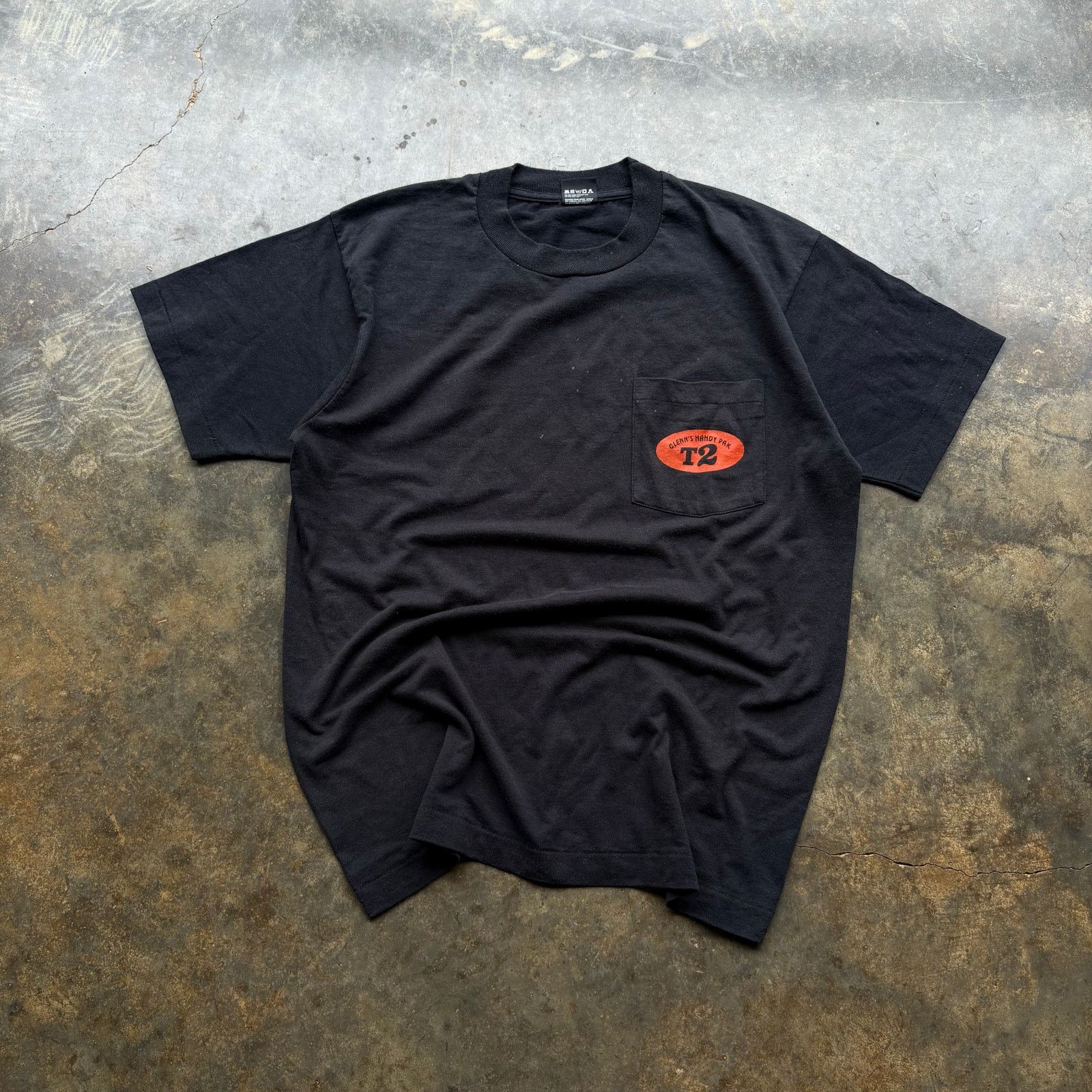 Vintage Vintage 90s Racing Crew Black T-shirt Size US L / EU 52-54 / 3 - 3 Thumbnail