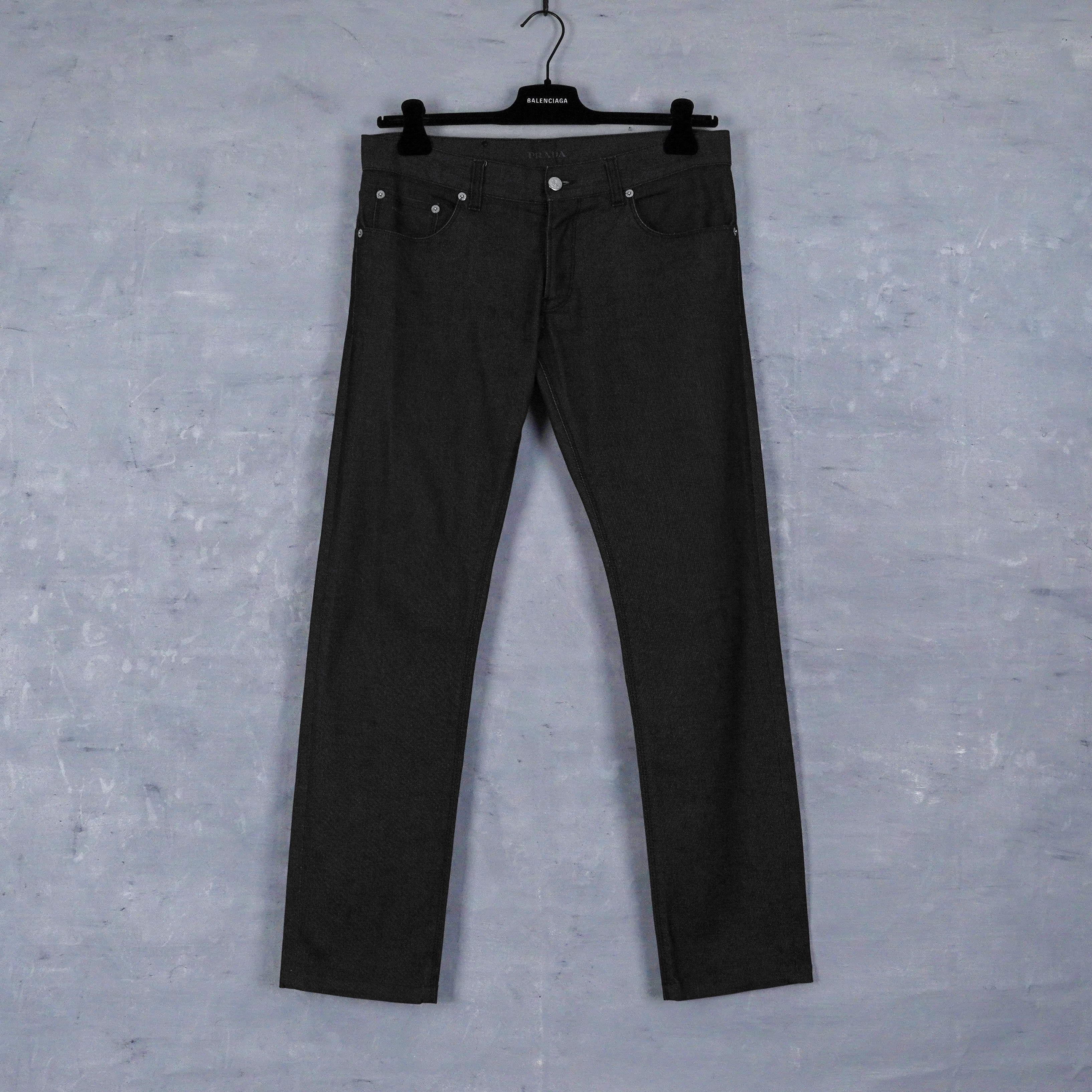 Prada Archive 00s Prada black tab indigo Denim slim fit 34 runway 