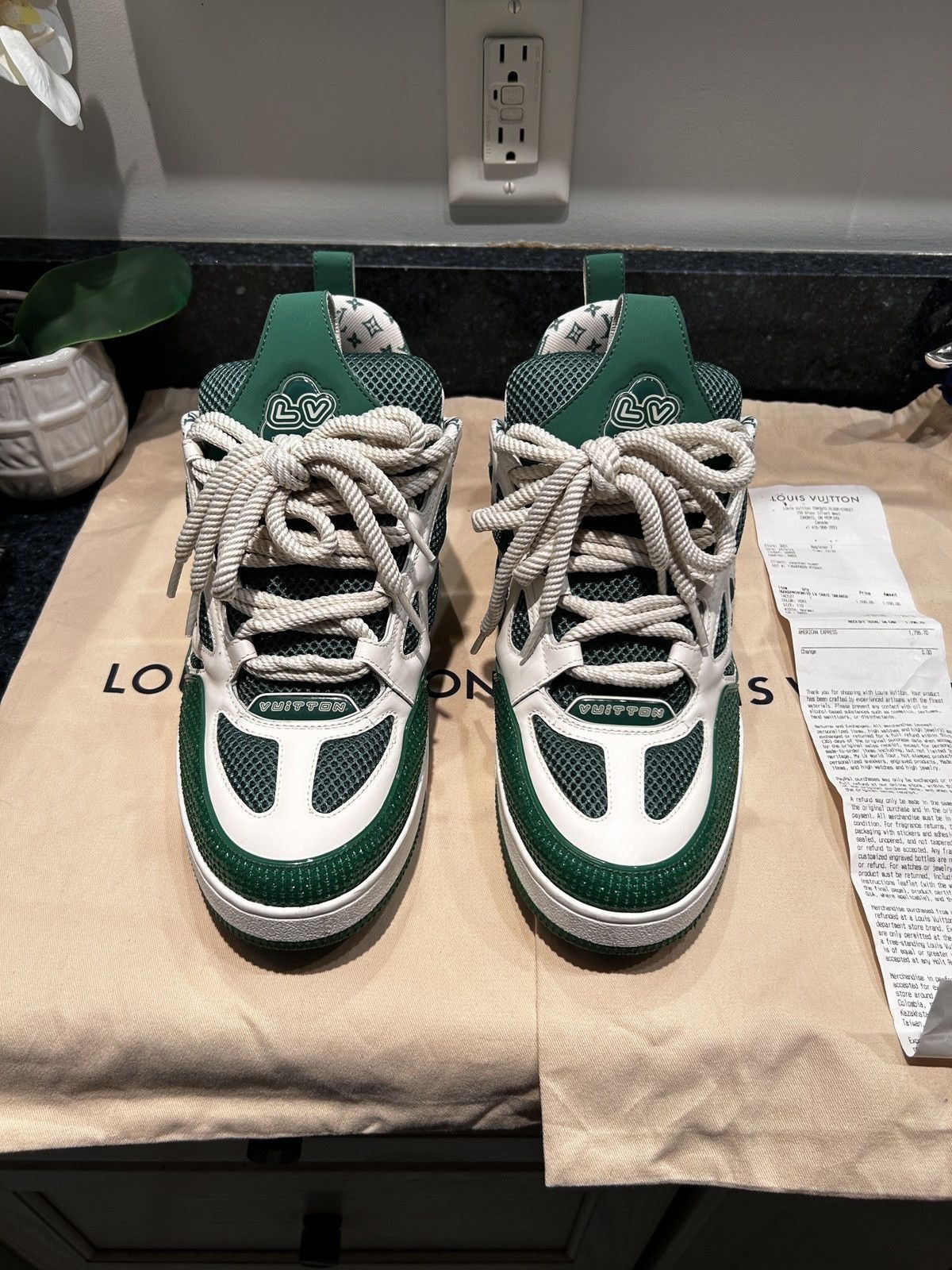 Louis Vuitton Louis Vuitton Skate Trainer ‘Green Size US 11 / EU 44 - 3 Thumbnail
