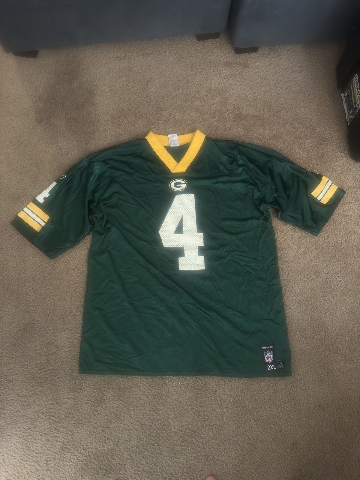 Reebok Vintage Green Bay Packers Reebok Jersey Brett Farve XXL Size US XXL / EU 58 / 5 - 2 Thumbnail