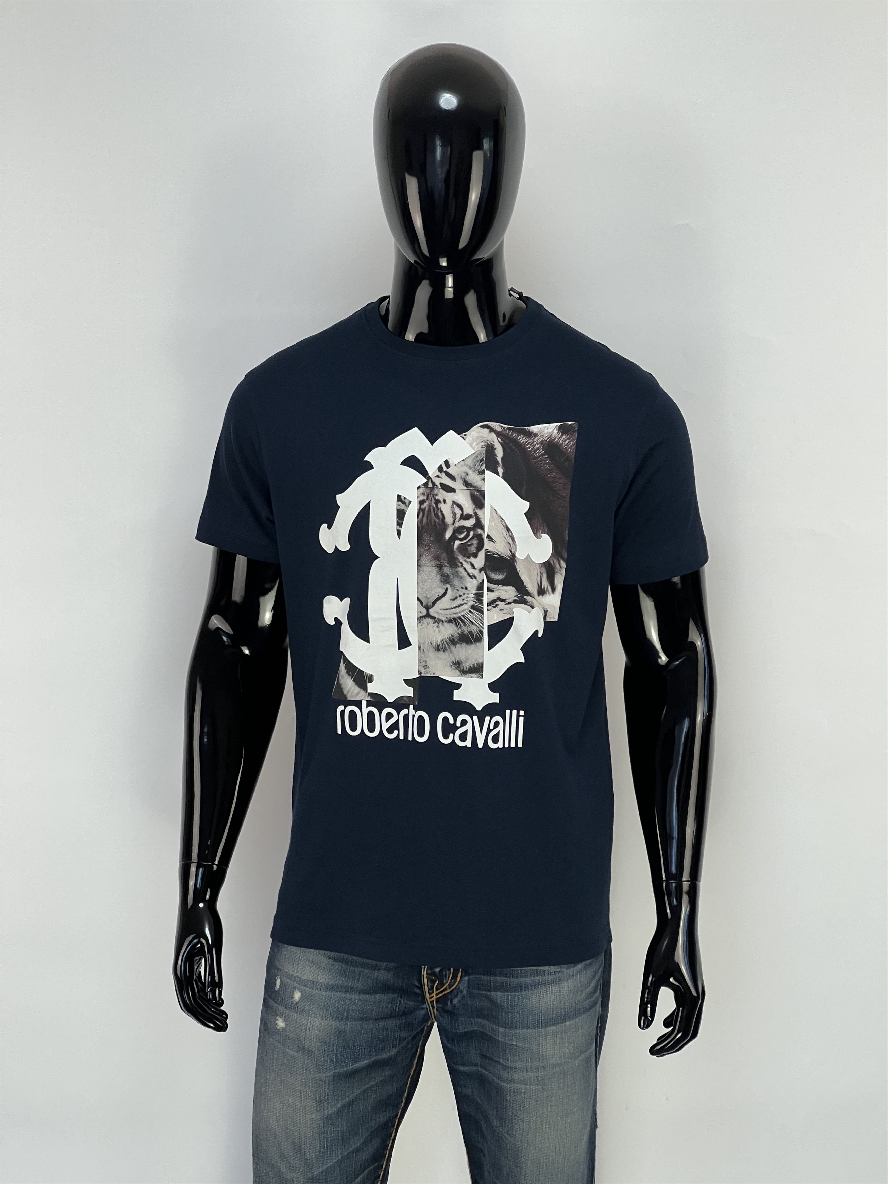 Roberto Cavalli Roberto Cavalli Graphic Tiger Crewneck T-Shirt Size US XL / EU 56 / 4 - 1 Thumbnail