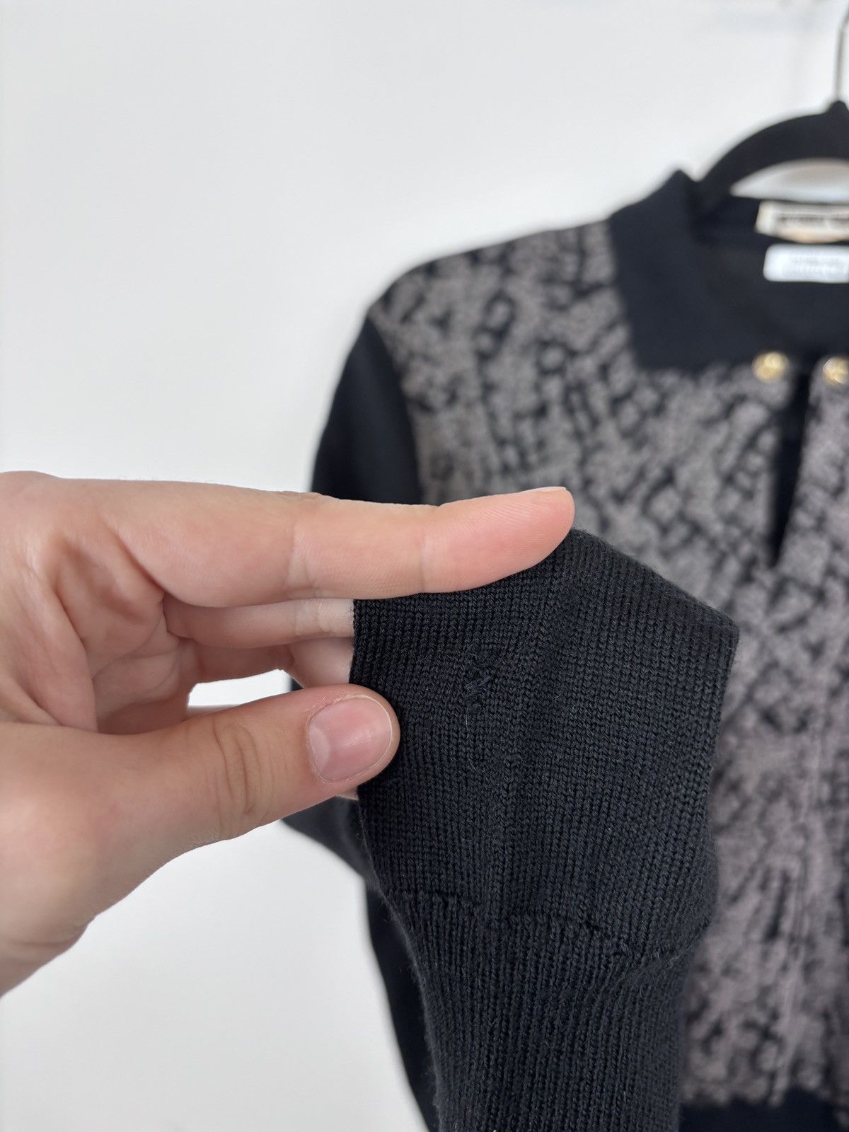 Davide Cenci Vintage Davide Cenci Women’s Black Wool Knit Sweater Size L / US 10 / IT 46 - 7 Thumbnail