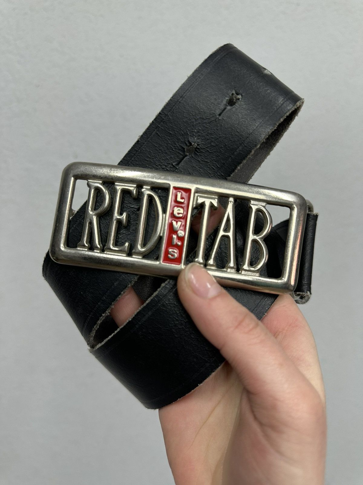 Levi's Vintage Levis Leather Belt Y2k B B Simon Avantgarde Size ONE SIZE - 1 Thumbnail