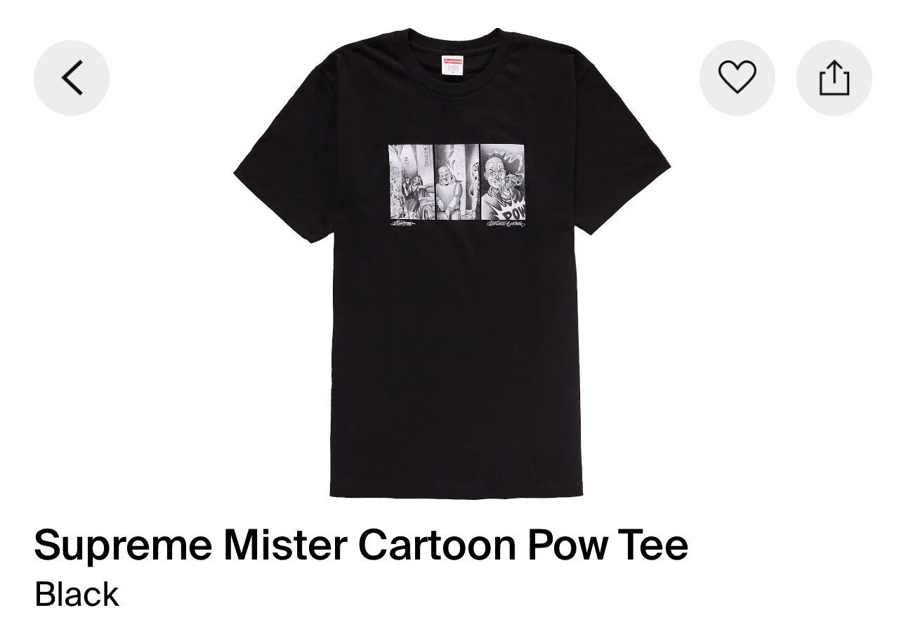 Supreme Supreme Mister Cartoon Pow Tee Size US L / EU 52-54 / 3 - 4 Thumbnail