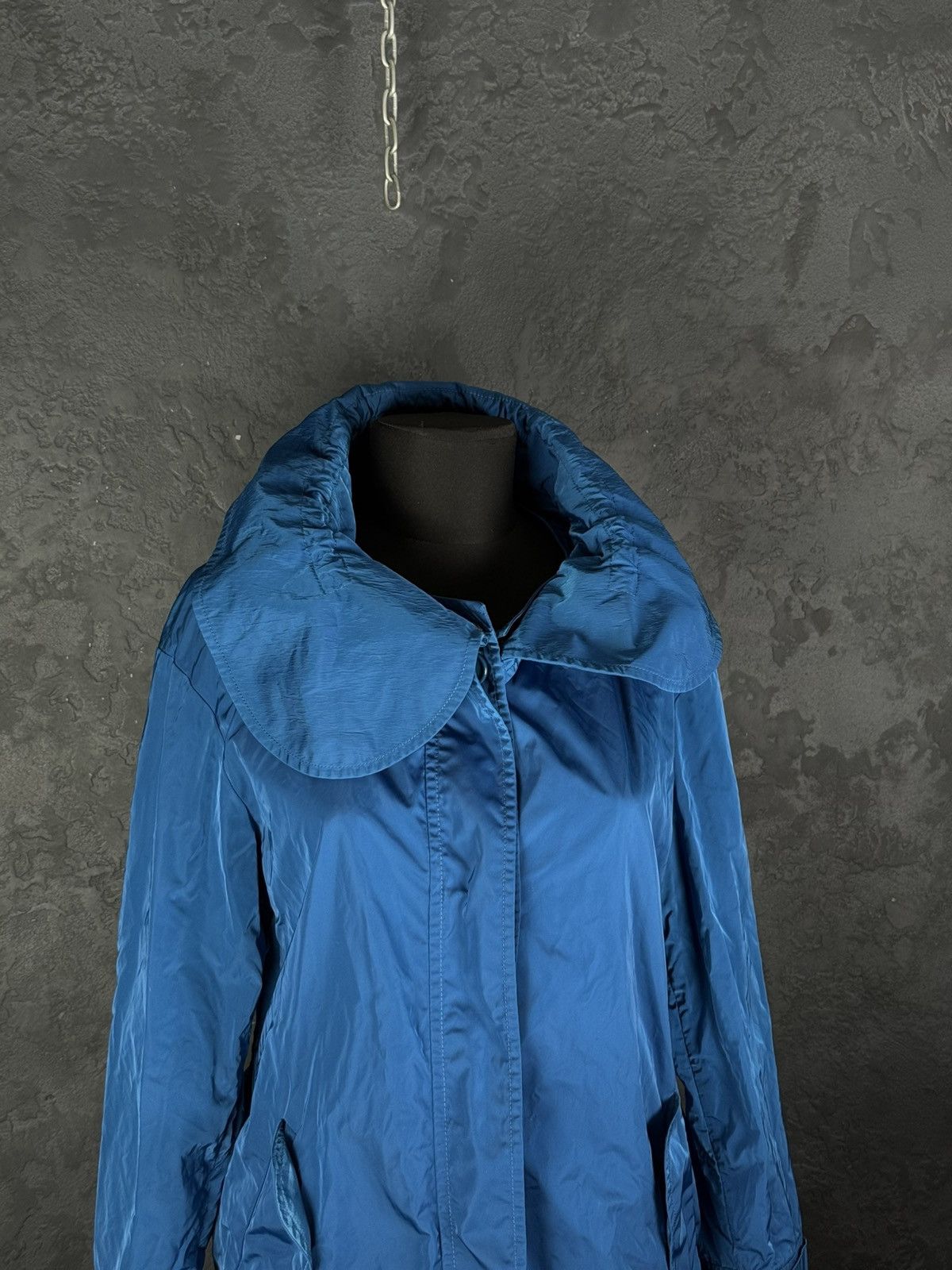 Akris Akris Punto Blue Lightweight Nylon Oversized Parka Jacket Size S / US 4 / IT 40 - 3 Thumbnail