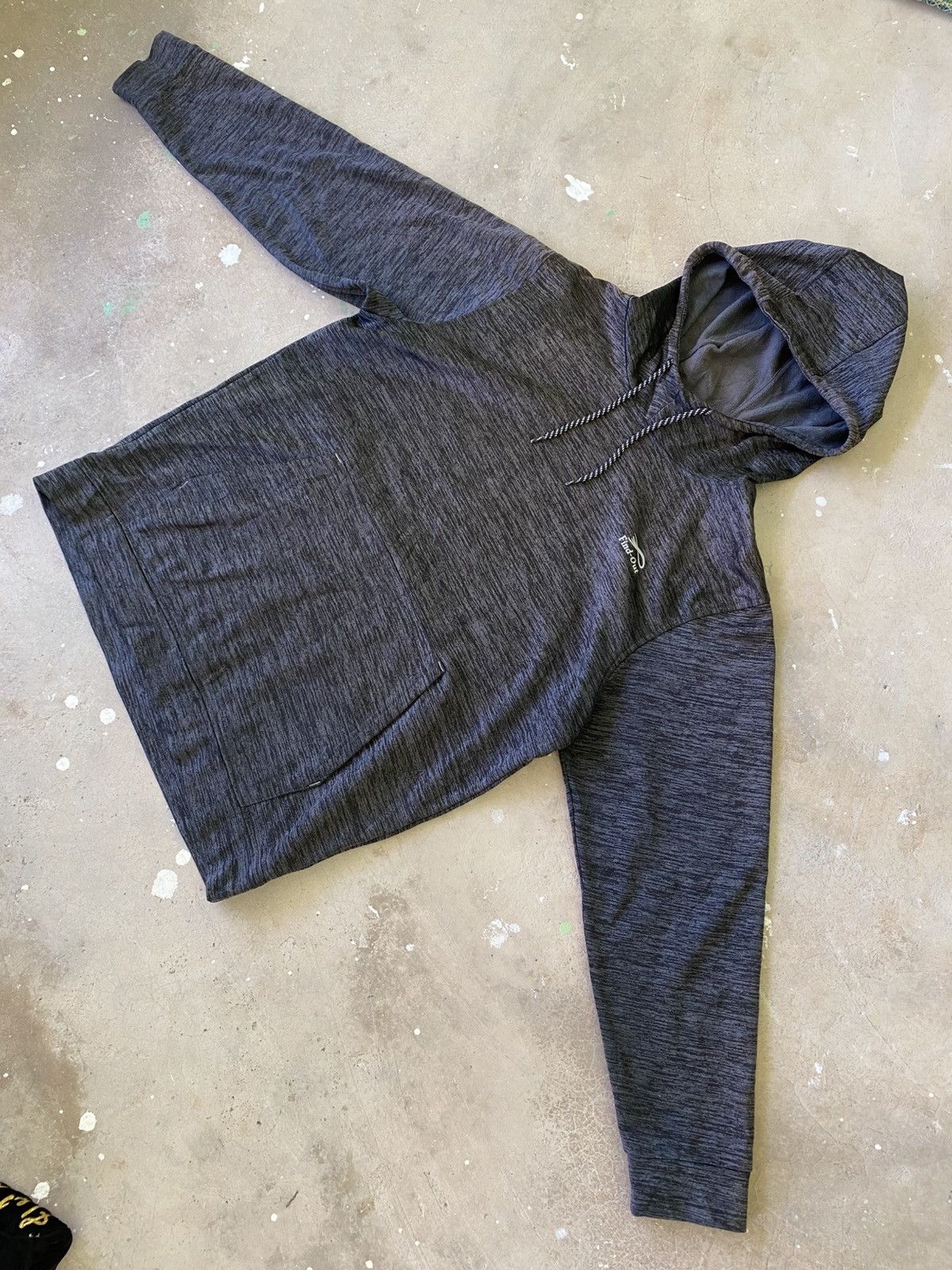 Japanese Brand Find-Out Fleece Lined Tech Hoodie Japan XL Grey Size US XL / EU 56 / 4 - 6 Thumbnail