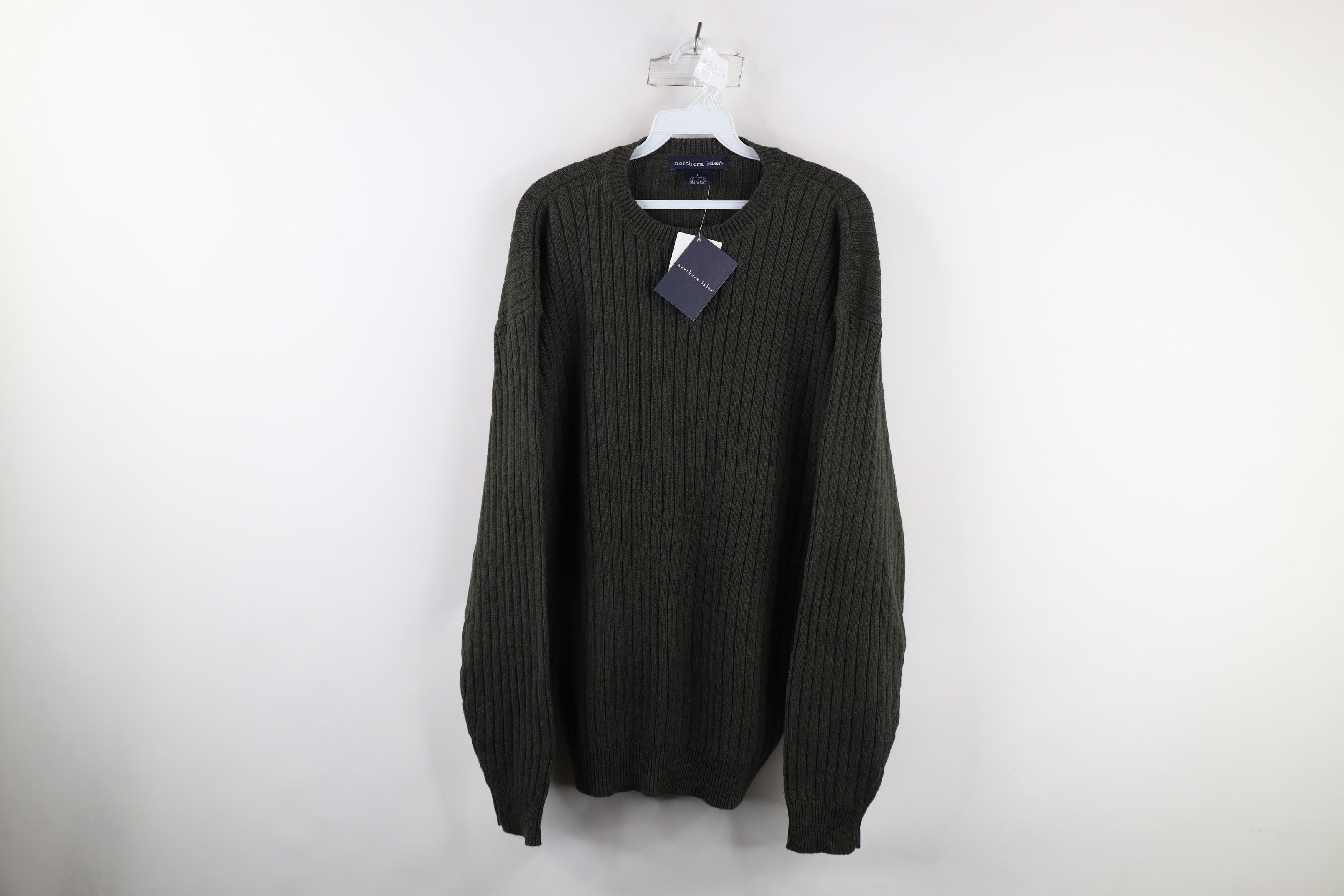 Vintage Deadstock Vintage 90s Streetwear Chunky Ribbed Knit Sweater Size US L / EU 52-54 / 3 - 1 Thumbnail