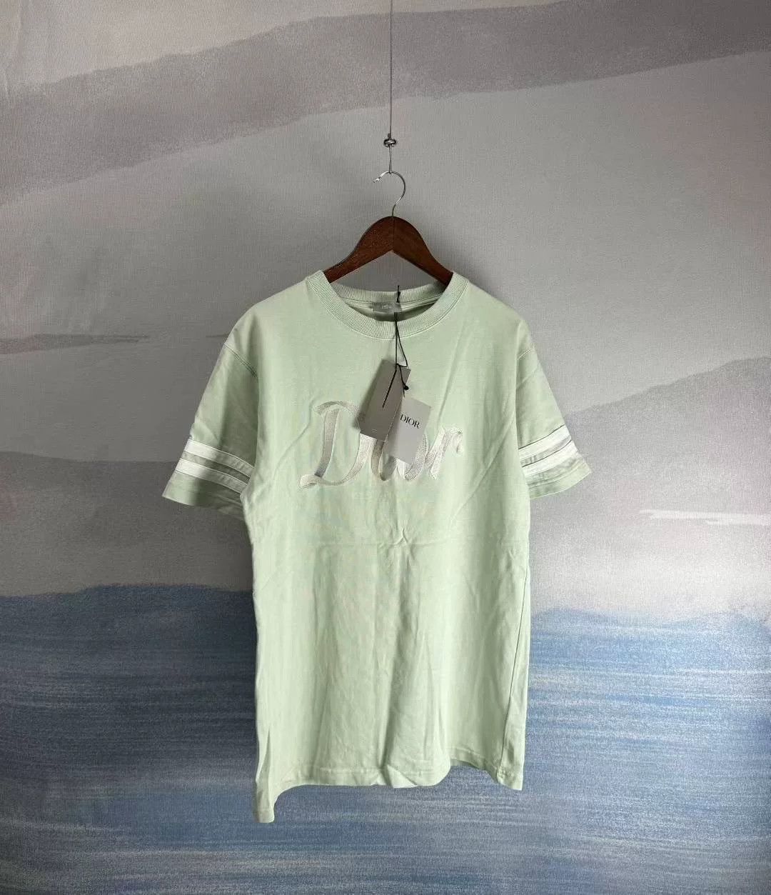 Dior Dior Mint Green Embroidered Back 47 Short-Sleeve Size US M / EU 48-50 / 2 - 1 Thumbnail