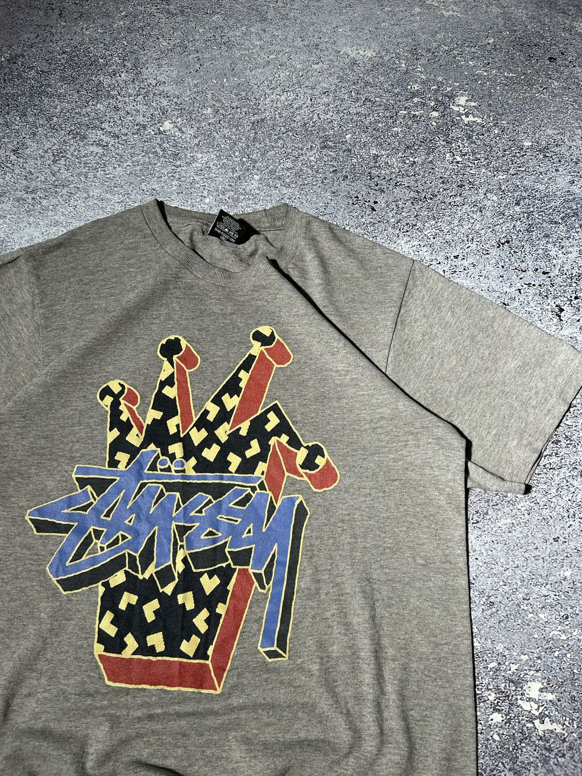 Stussy Stussy 3D Crown Tee 'Grey Heather' Size US S / EU 44-46 / 1 - 2 Thumbnail