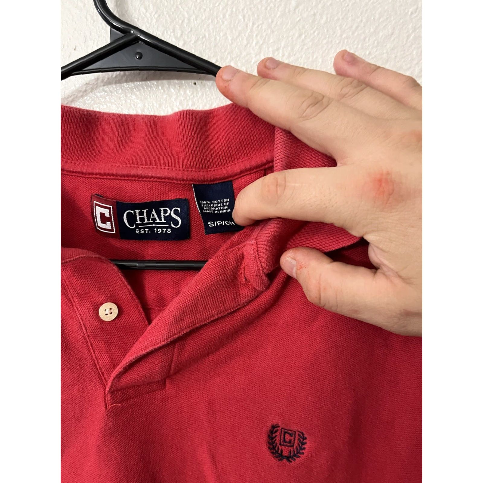 Chaps VINTAGE Chaps Polo Shirt Red Small Men's Short Sleeve Soft Cotton Golf Size US S / EU 44-46 / 1 - 3 Thumbnail