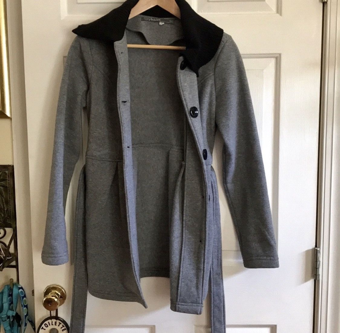 Other VINTAGE SOFT SHELL BUTTON UP BELTED COAT Size M / US 6-8 / IT 42-44 - 6 Thumbnail