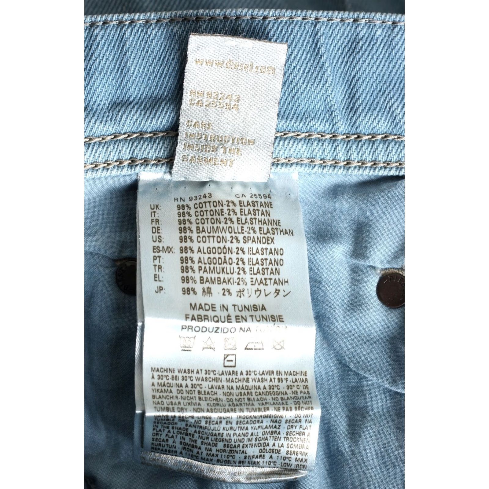Diesel Diesel Jeans Mens 31 Blue TEPPHAR 0850Y STRETCH Men Size W31 L32 Slim Carrot DZ2036 Size US 31 - 8 Thumbnail