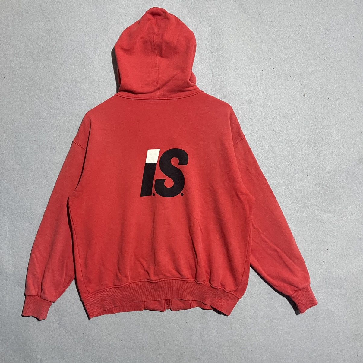 Issey Miyake Vintage 90s Issey Miyake iS Red Zip Hoodie – Rare Archival Size US L / EU 52-54 / 3 - 1 Thumbnail