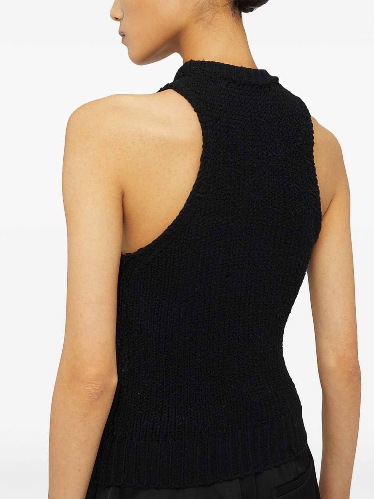 Jil Sander o1w1db10825 High Neck Top in Black Size L / US 10 / IT 46 - 2 Thumbnail
