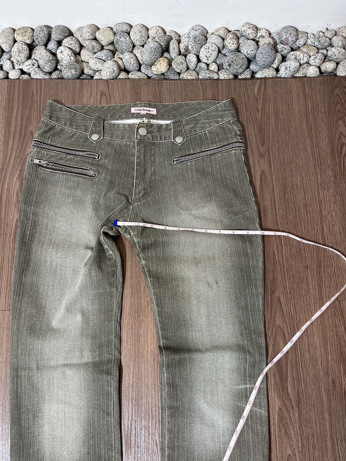 Tornado Mart Pink Tornado Multizipper Butterfly Flare Low-rise Jean Size US 30 / EU 46 - 19 Thumbnail