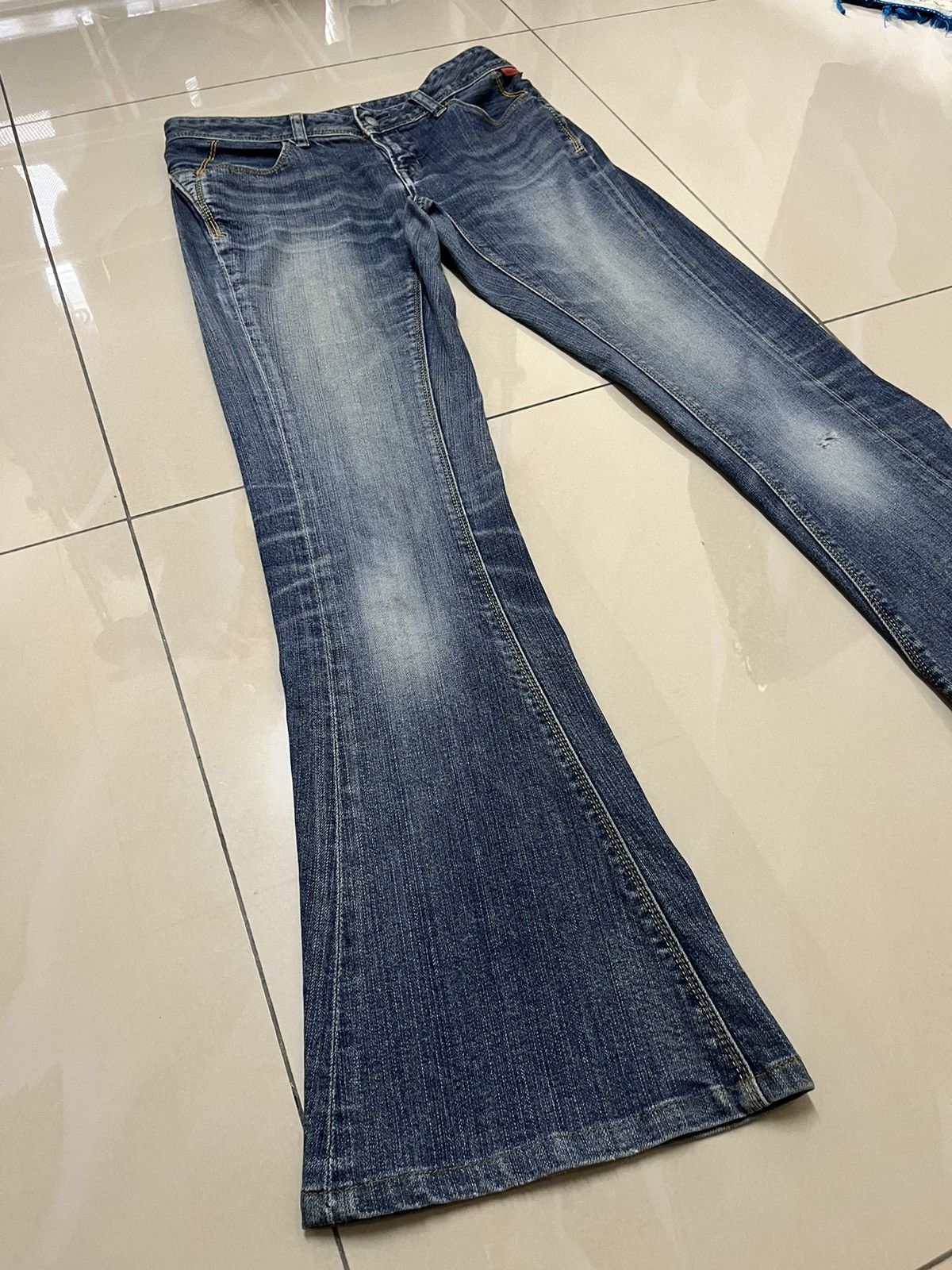 Tornado Mart Flare Jeans georgia love distressed bootcut low rise denim Size US 30 / EU 46 - 1 Thumbnail