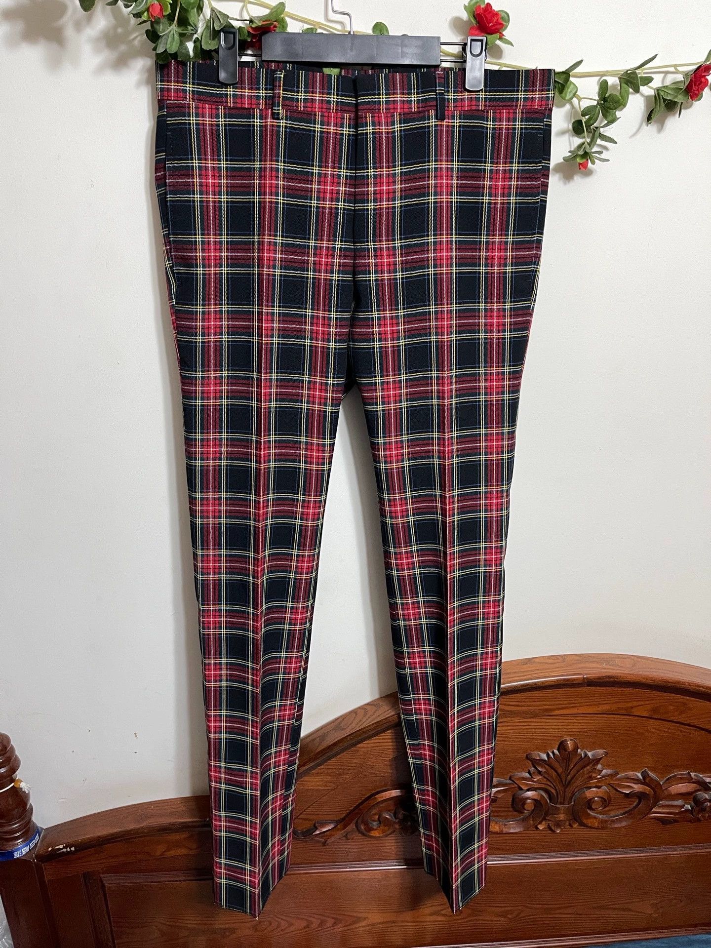 Gucci Gucci Men's Wool Check Slim Suit 50 New With Tags Size 50R - 3 Thumbnail